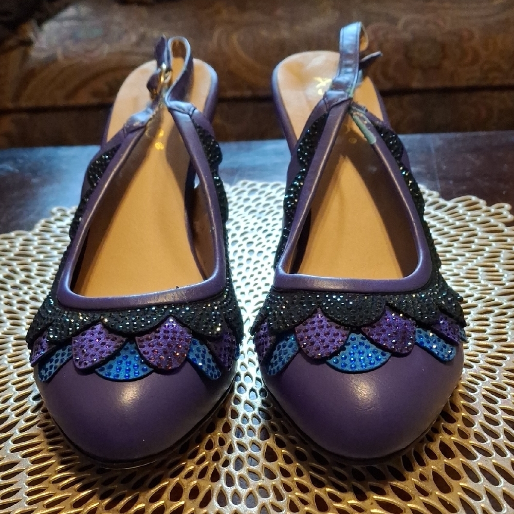 Ashro Purple and Black Heels